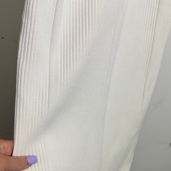 Express Ivory Ribbed Backless Dress - Picture 2 of 10